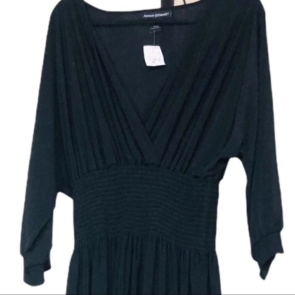 Ashley Stewart Black Empire Waist Dress - Picture 5 of 11